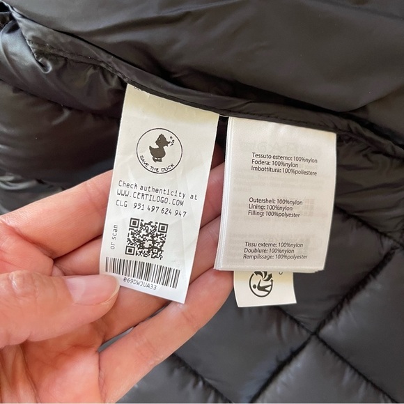 NEW Save the Duck Men's Lightweight Packable Puffer Jacket Black Medium NWT - Picture 8 of 8